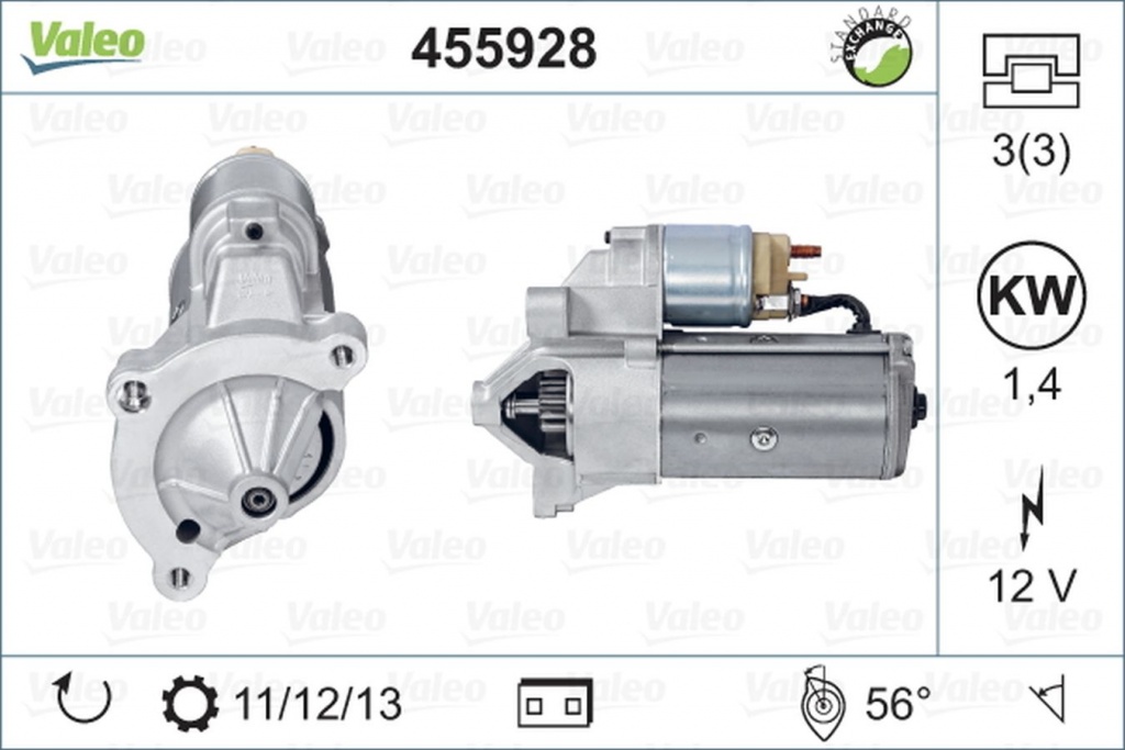 Electromotor FIAT SCUDO Combinato 220P VALEO 455928