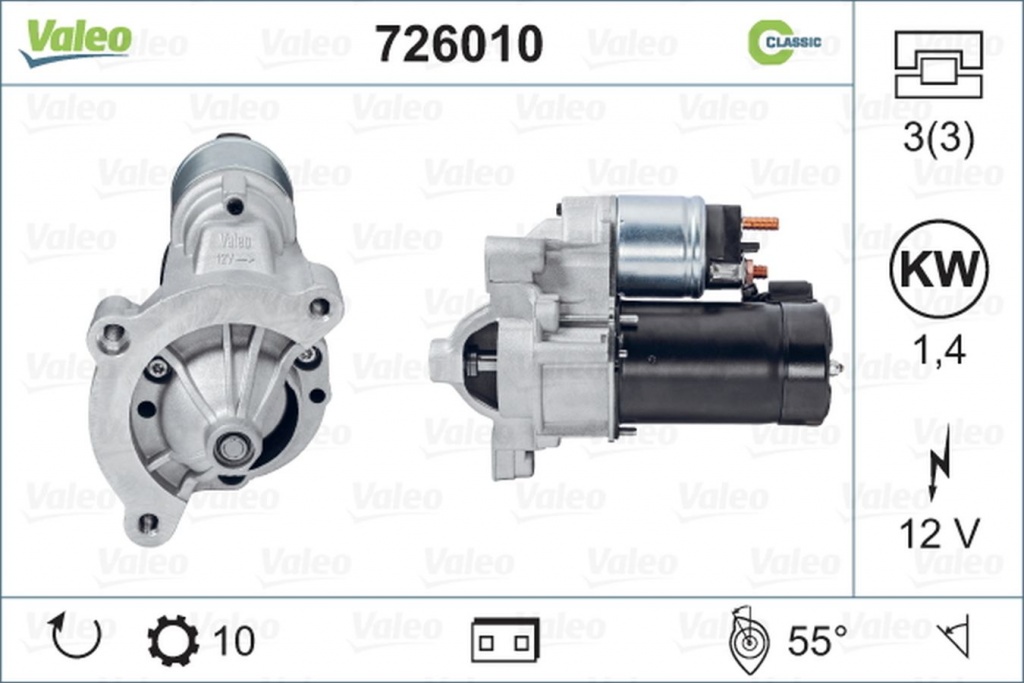 Electromotor FIAT SCUDO Combinato 220P VALEO 726010