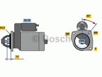 Electromotor FIAT SEICENTO / 600 Van (287) (1998 - 2010) Bosch 0 986 019 301