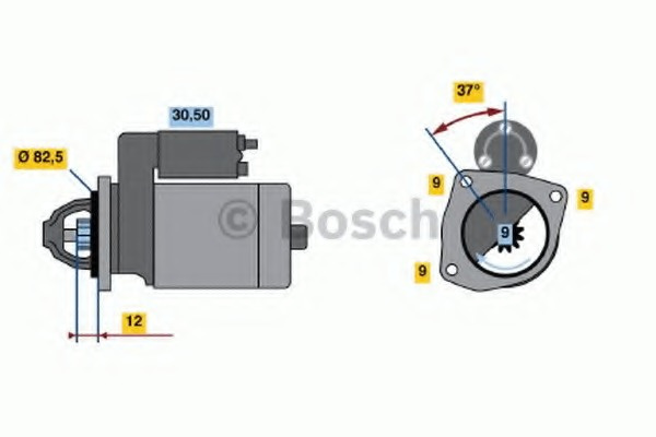 Electromotor # Fiat Stilo 1.9 [192] jtd [192xf1a] motorina 80cp/59kw 192 A3.000 2002 2003 2004 2005 2006 # 0 986 017 790 # BOSCH