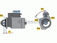 Electromotor FORD ESCORT VI GAL BOSCH 0986010240