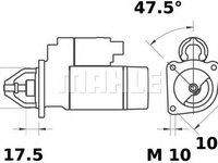 Electromotor FORD ESCORT VII Cabriolet ALL MAHLE ORIGINAL MS378