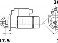 Electromotor FORD ESCORT VII combi GAL ANL MAHLE ORIGINAL MS284