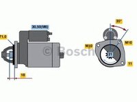 Electromotor FORD ESCORT VII limuzina GAL AFL BOSCH 0001107082