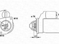 Electromotor FORD FIESTA caroserie F3L F5L MAGNETI MARELLI 943251689010