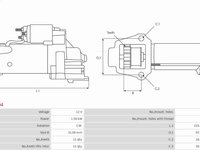 Electromotor FORD MONDEO III (BWY) Turism, 10.2000 - 03.2007 AS-PL S9004