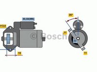 Electromotor FORD MONDEO III limuzina B4Y BOSCH 0986023760