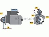 Electromotor FORD STREET KA RL2 BOSCH 0001107418