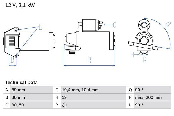 Electromotor # Ford Transit 2.4 bus [fd ; fb ; fs ; fz ; fc ] tddi motorina 120cp/88kw D4FA 2000 2001 2002 2003 # 0 986 021 351 # BOSCH