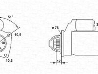 Electromotor FORD TRANSIT caroserie E MAGNETI MARELLI 943251458010