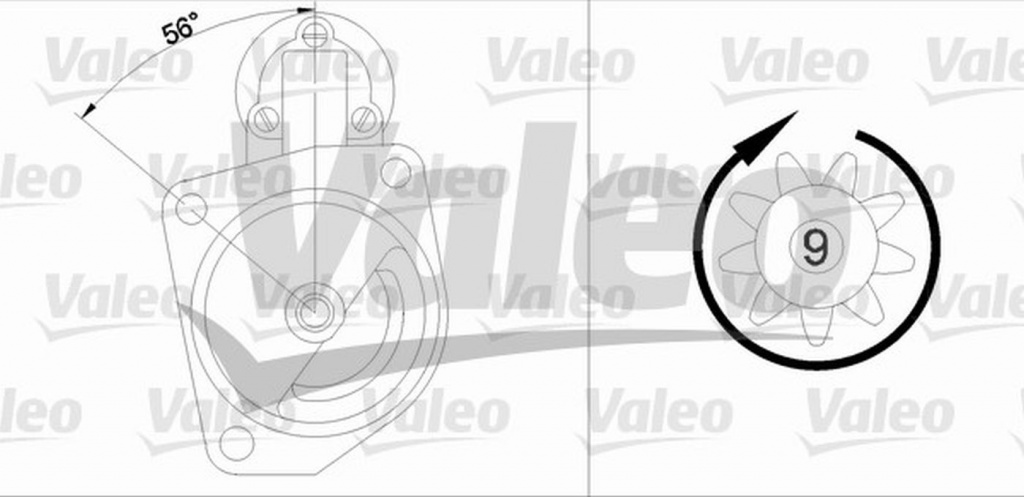 Electromotor FORD TRANSIT platou sasiu E VALEO 455685