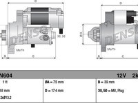 Electromotor HONDA ACCORD V (CE, CF_, CD) DENSO DSN604