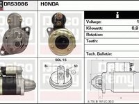 Electromotor HONDA CIVIC VI Fastback MA MB DELCOREMY DRS3086