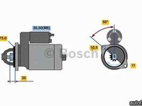 Electromotor HONDA CIVIC VII Hatchback EU EP EV BOSCH 0 986 023 640