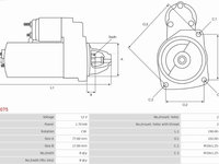 Electromotor HYUNDAI i20 (PB, PBT) Hatchback, 08.2008 - AS-PL S9075