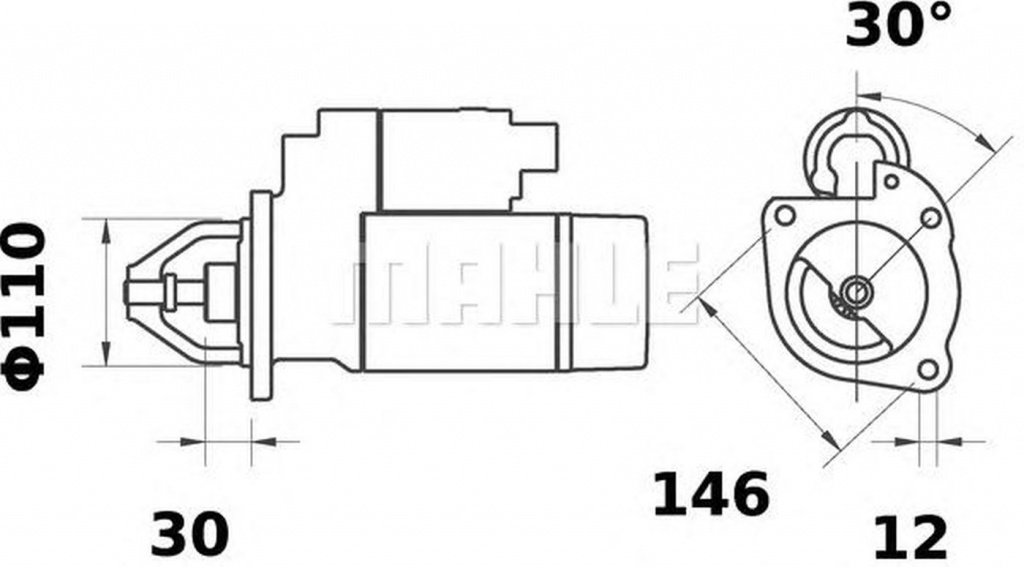 Electromotor IVECO DAILY II platou sasiu MAHLE ORIGINAL MS335