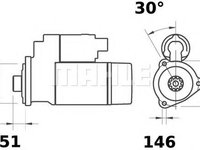 Electromotor IVECO EuroCargo (1991 - 2011) MAHLE ORIGINAL MS 198