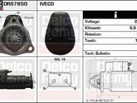 Electromotor IVECO EuroTech MP DELCO REMY DRS7850