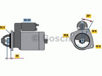 Electromotor IVECO MASSIF pick-up (2008 - 2011) Bosch 0 986 018 950