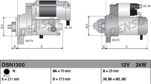 Electromotor JAGUAR S-TYPE CCX DENSO DSN1300