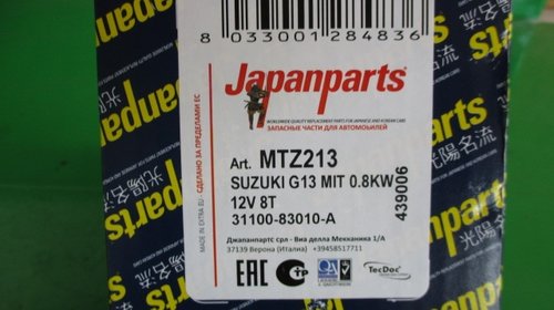 ELECTROMOTOR JAPANPARTS COD JMTZ213 / 31100-83010-A SUZUKI GRAND VITARA ⭐⭐⭐⭐⭐