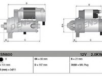 Electromotor LAND ROVER DEFENDER Cabrio LD DENSO DSN600