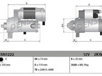 Electromotor LEXUS IS II GSE2 ALE2 USE2 DENSO DSN1222