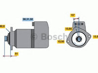 Electromotor MAN E 2000 (2000 - 2016) Bosch 0 986 016 520