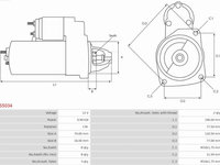 Electromotor MAZDA 121 II (DB) Sedan, 11.1990 - 05.1997 AS-PL S5034