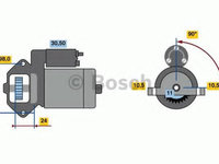 Electromotor MAZDA 5 (CR19) (2005 - 2016) Bosch 0 986 023 610