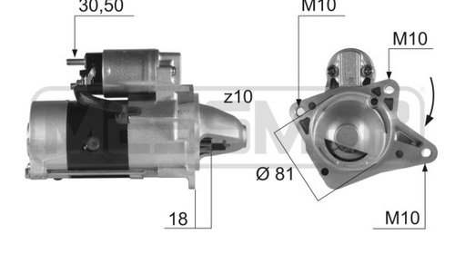 ELECTROMOTOR MAZDA B2500 AN FAB 98-2006