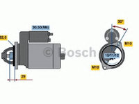 Electromotor MERCEDES 190 (W201) (1982 - 1993) Bosch 0 986 017 260