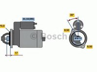 Electromotor MERCEDES A-CLASS (W168) (1997 - 2004) Bosch 0 986 018 570