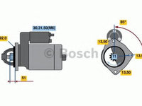 Electromotor MERCEDES ACTROS MP2 / MP3 (2002 - 2016) Bosch 0 986 017 320
