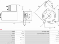 Electromotor MERCEDES-BENZ 190 (W201) Sedan, 10.1982 - 08.1993 AS-PL S0026