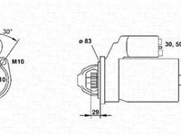 Electromotor MERCEDES-BENZ E-CLASS combi S210 MAGNETI MARELLI 943251664010