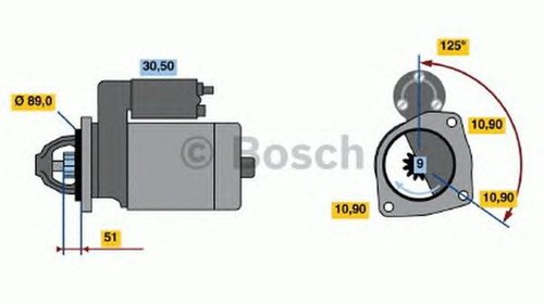 Electromotor MERCEDES-BENZ LK LN2 BOSCH 09860