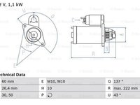 Electromotor MERCEDES-BENZ R-CLASS W251 V251 BOSCH 0986021800