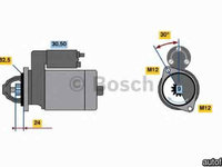 Electromotor MERCEDES-BENZ UNIMOG BOSCH 0 986 011 150