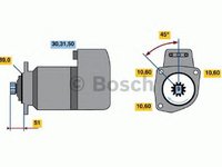 Electromotor MERCEDES-BENZ UNIMOG BOSCH 0986011540