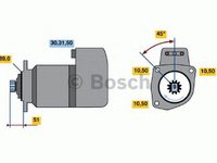 Electromotor MERCEDES-BENZ UNIMOG BOSCH 0986011550