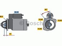 Electromotor MERCEDES-BENZ UNIMOG BOSCH 0986012940