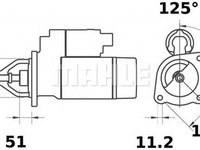 Electromotor MERCEDES-BENZ VARIO caroserie inchisa combi MAHLE ORIGINAL MS141