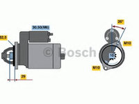 Electromotor MERCEDES C-CLASS (W203) (2000 - 2007) Bosch 0 986 018 270