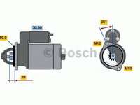 Electromotor MERCEDES M-CLASS (W163) (1998 - 2005) Bosch 0 986 017 890
