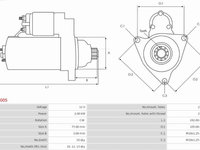 Electromotor MITSUBISHI COLT II (C1_A) Hatchback, 10.1982 - 04.1988 AS-PL S5005