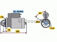 Electromotor NISSAN ALMERA II Hatchback N16 BOSCH 0001116006