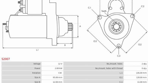 Electromotor NISSAN CABSTAR E AS-PL S2007