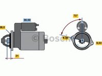 Electromotor OPEL AGILA A H00 BOSCH 0986018010