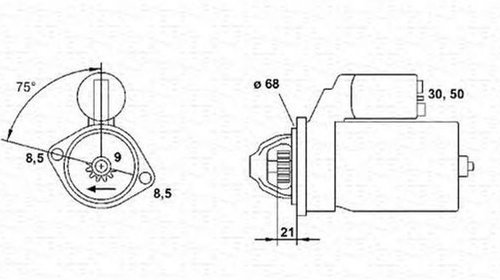 Electromotor OPEL AGILA A H00 MAGNETI MARELLI